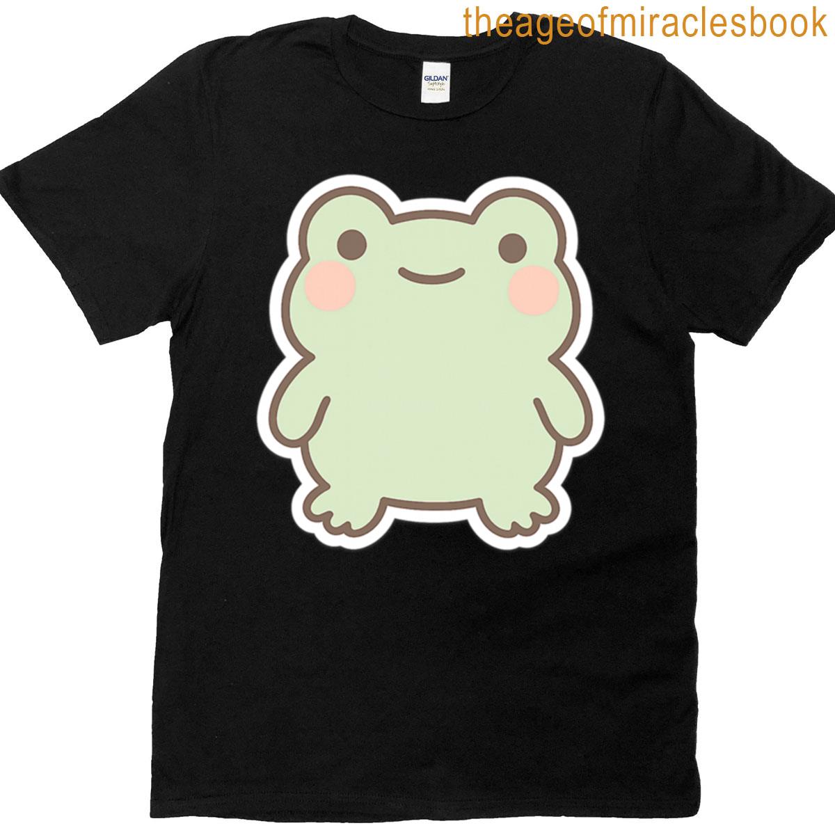 Cozy Relaxed Frog Sticker T-shirt