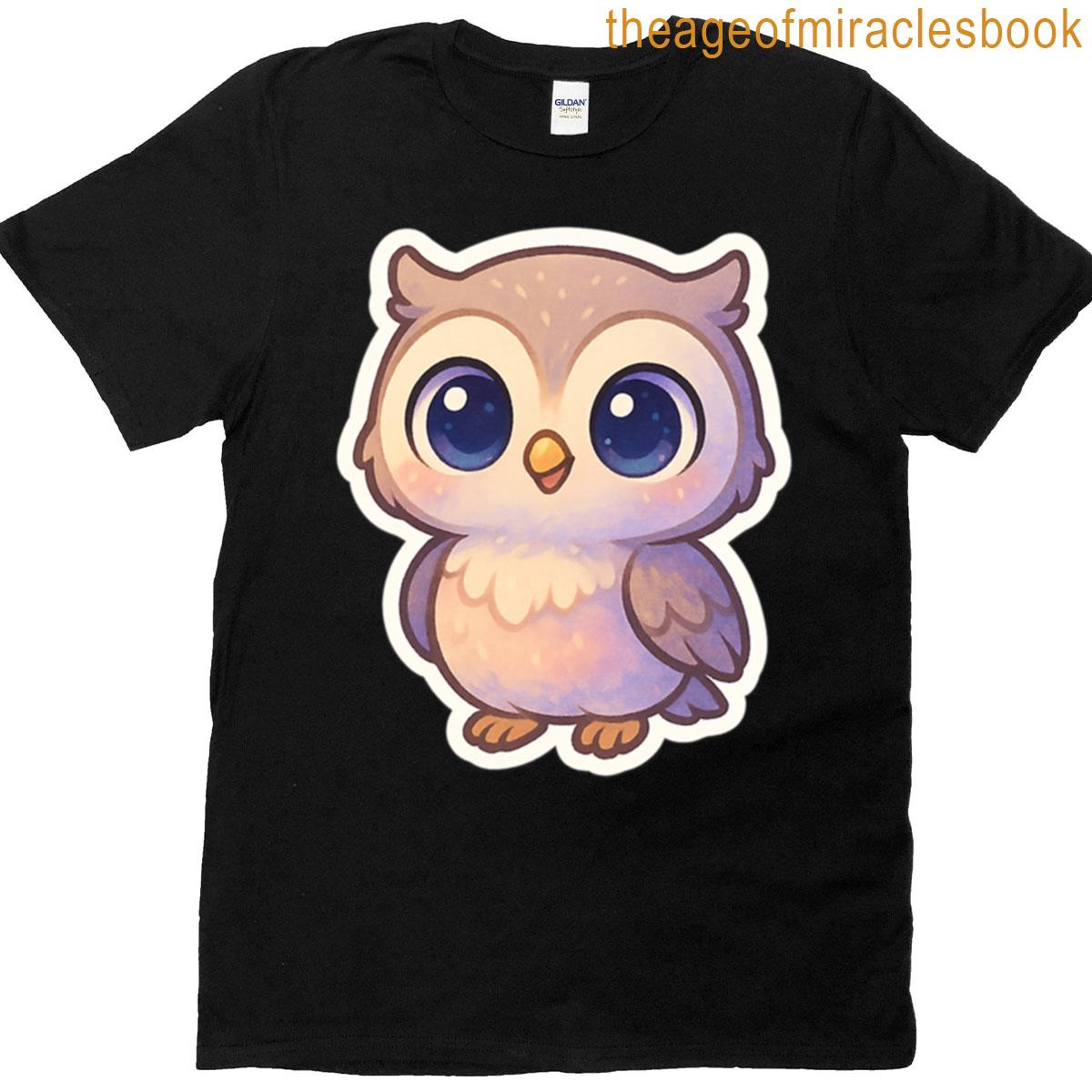 Cute Happy Owl Sticker T-shirt