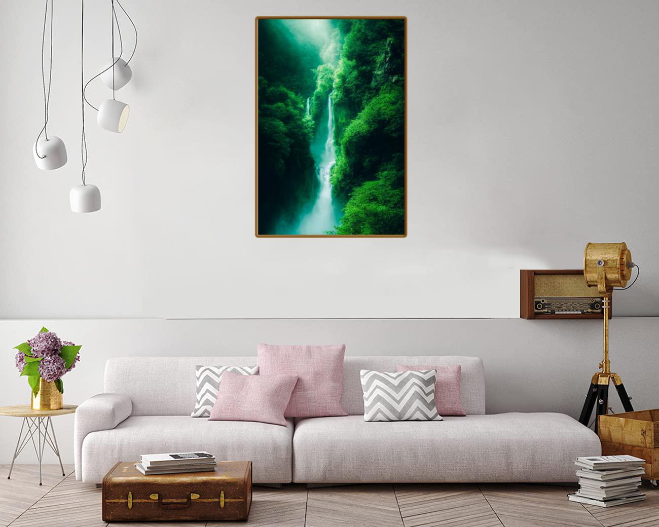 Beautiful Rainforest Waterfall Canvas Print Canvas, Poster