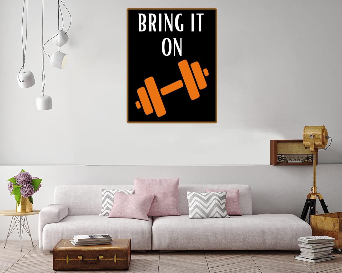 Bring It On Black Design Canvas Print Canvas, Poster
