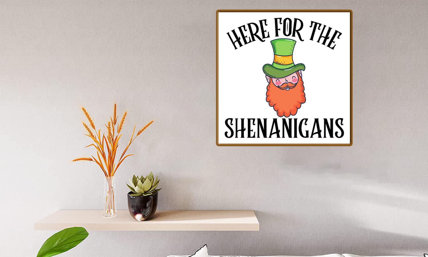 Alternative view of Here For The Shenanigans Canvas Print Canvas, Poster