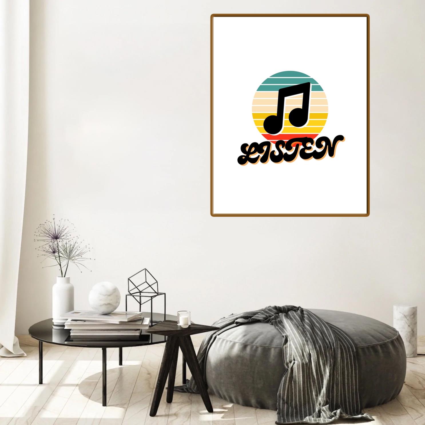 Listen Canvas Print Canvas, Poster - Image 4