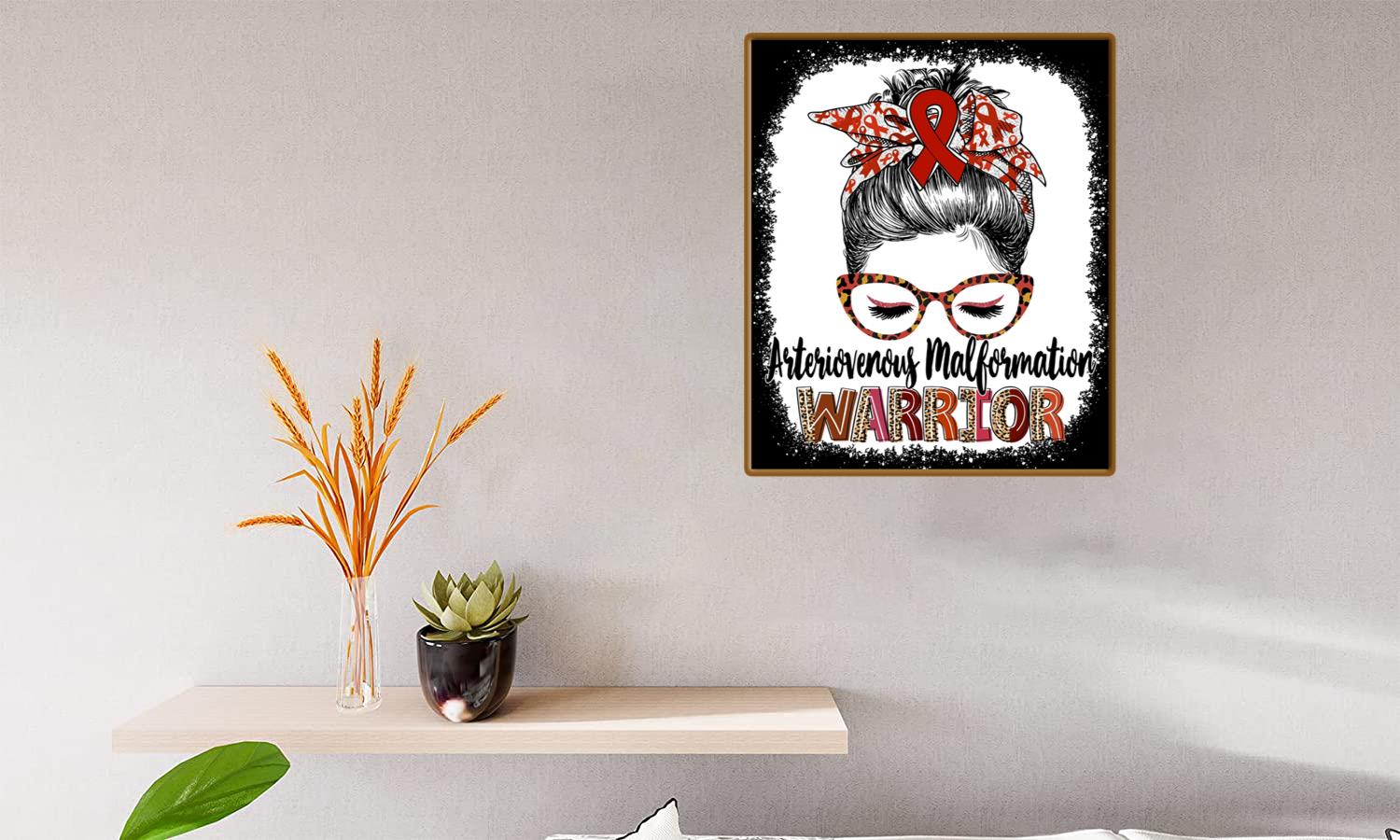 Alternative view of Messy Bun Leopard Arteriovenous Malformation Warrior Canvas Print Canvas, Poster