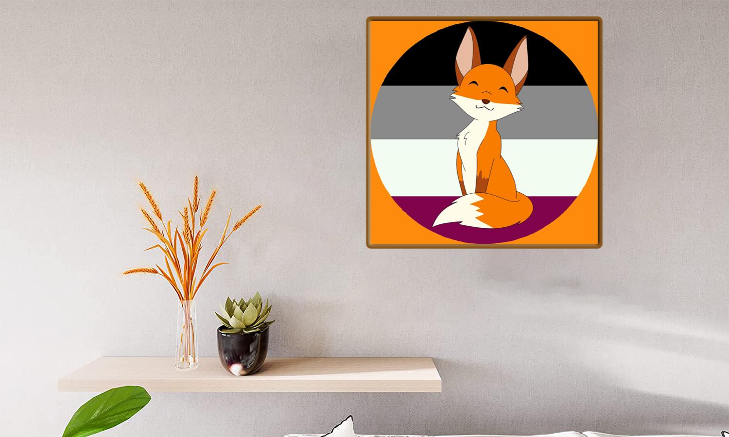 Alternative view of Pride Asexual Fox Canvas Print Canvas, Poster