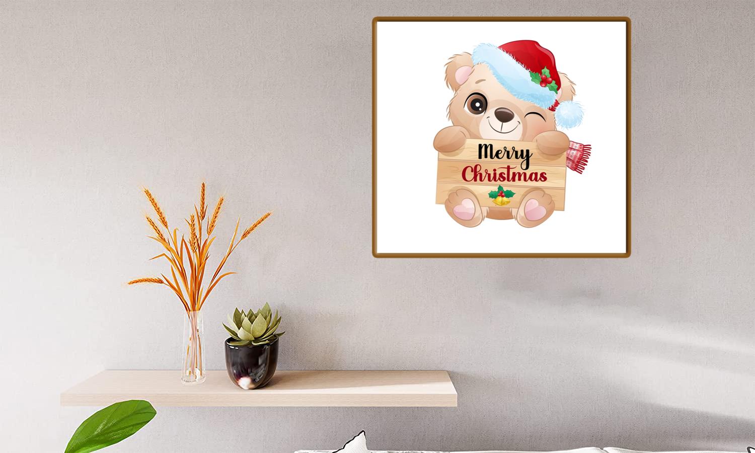 Alternative view of Teddy Bear Merry Christmas Canvas Print Canvas, Poster