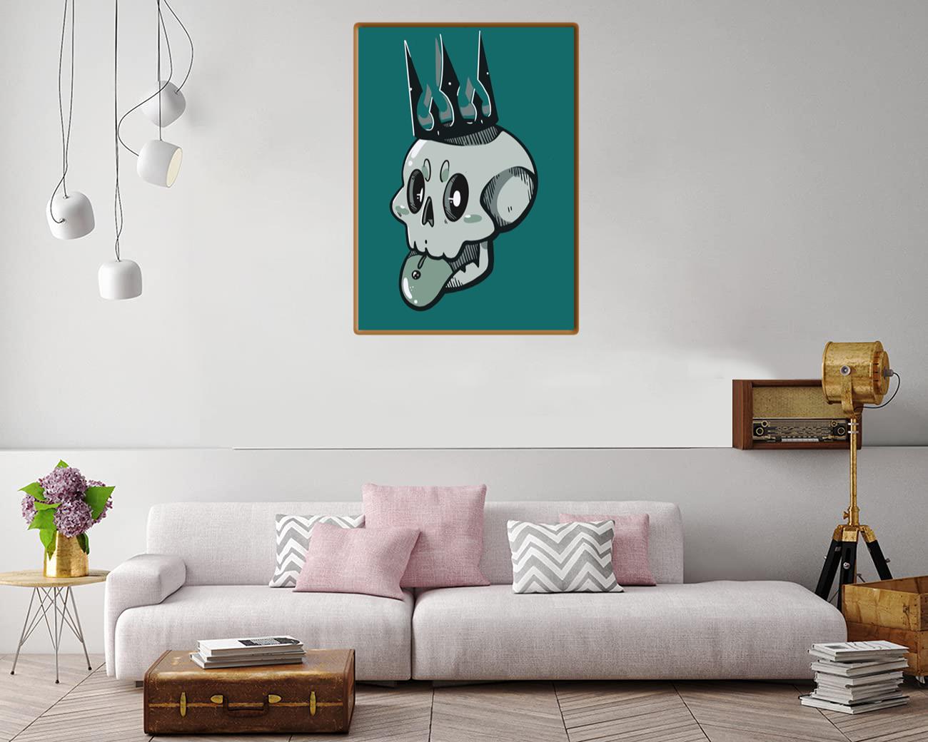 Skull King Canvas Print Canvas, Poster