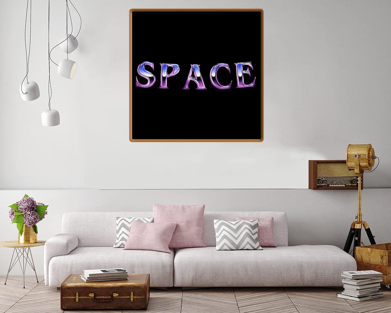 Space Chrome Effect Canvas Print Canvas, Poster Space Chrome Effect Canvas Print Canvas, Poster