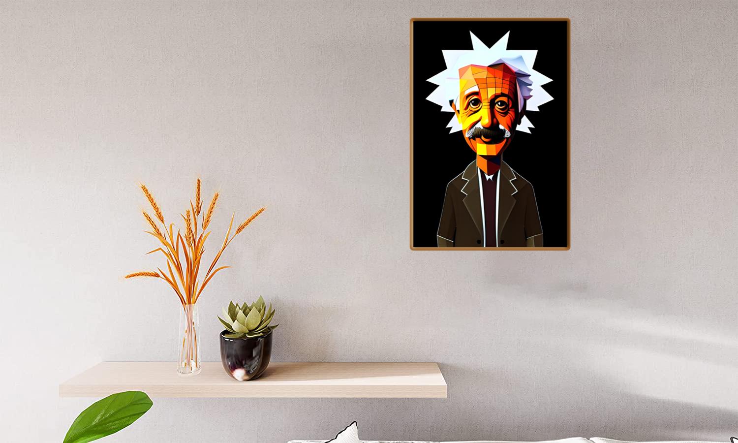 Alternative view of Albert Einstein In Brown Coat Canvas Print Canvas, Poster