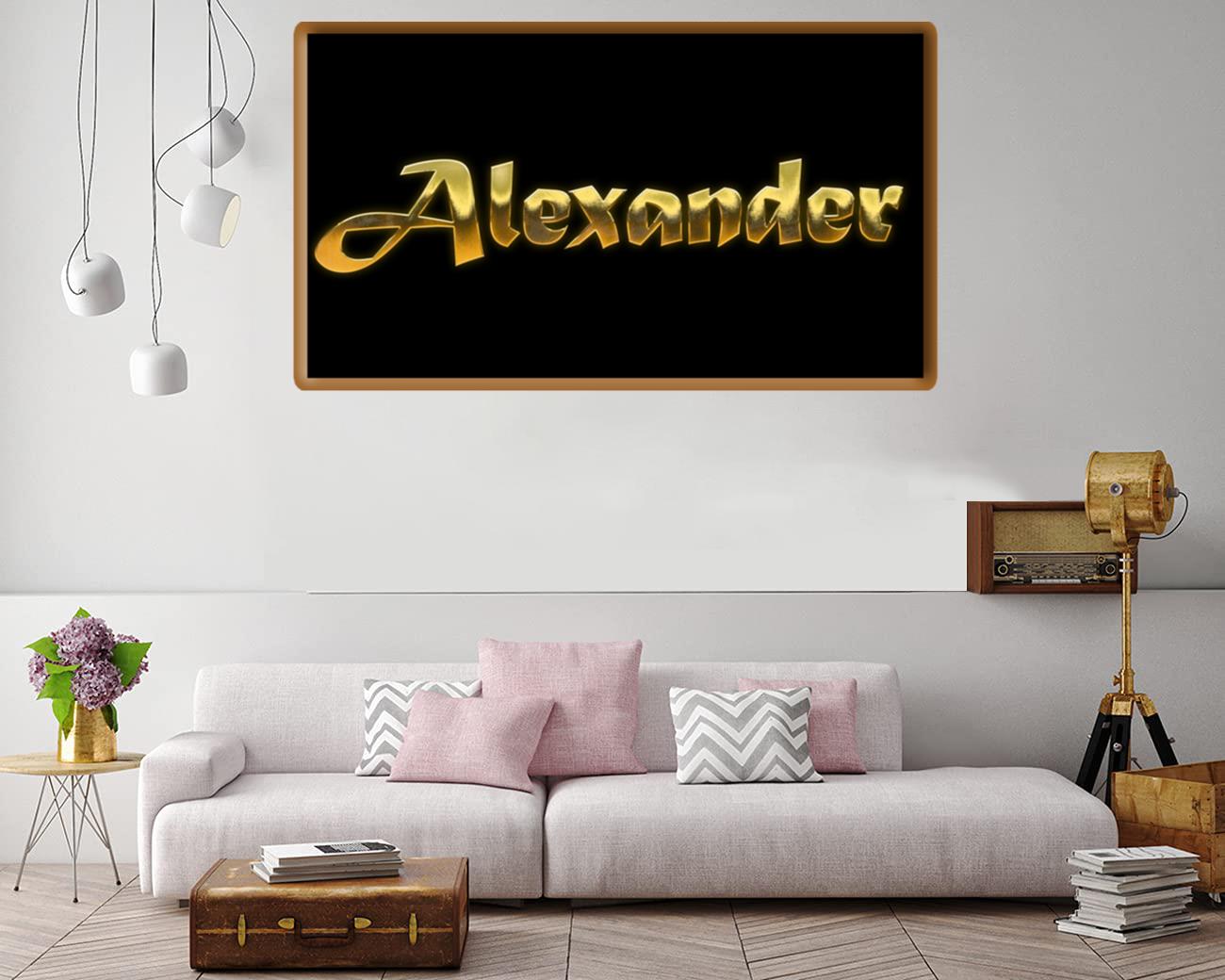 Alexander Shining Gold Name Text Effect Canvas Print Canvas, Poster Alexander Shining Gold Name Text Effect Canvas Print Canvas, Poster