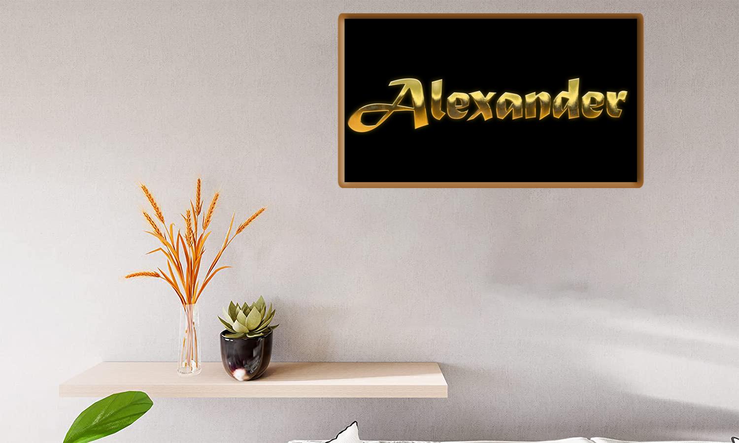Alternative view of Alexander Shining Gold Name Text Effect Canvas Print Canvas, Poster