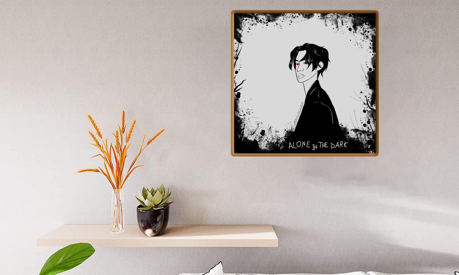Alternative view of Alone In The Dark Canvas Print Canvas, Poster