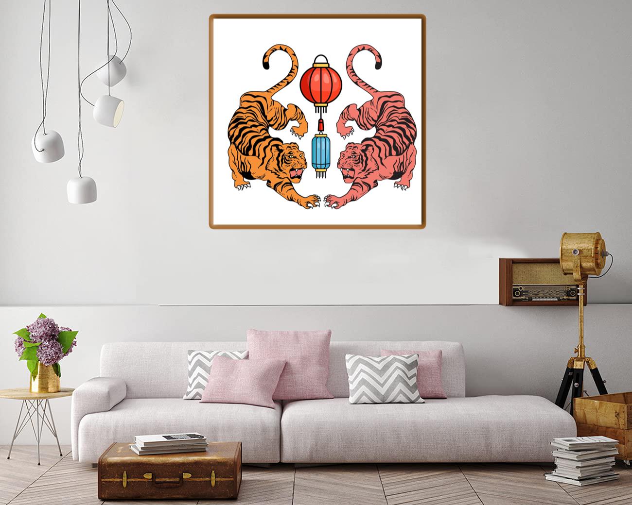 China Tigers Canvas Print Canvas, Poster China Tigers Canvas Print Canvas, Poster