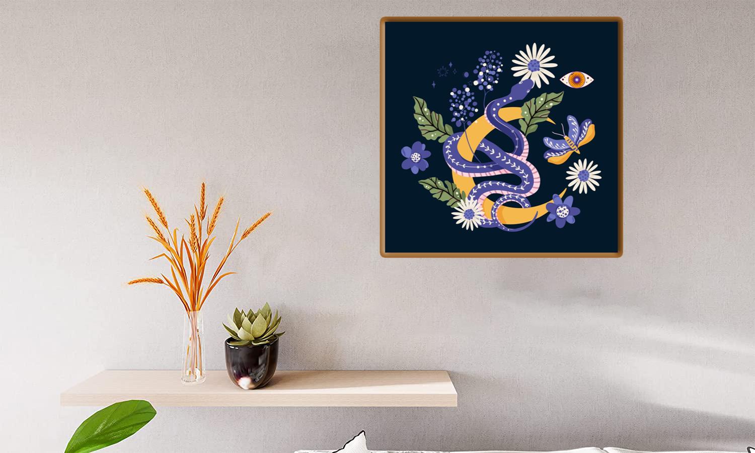 Alternative view of Cosmic Snake Serpent Illustration Canvas Print Canvas, Poster