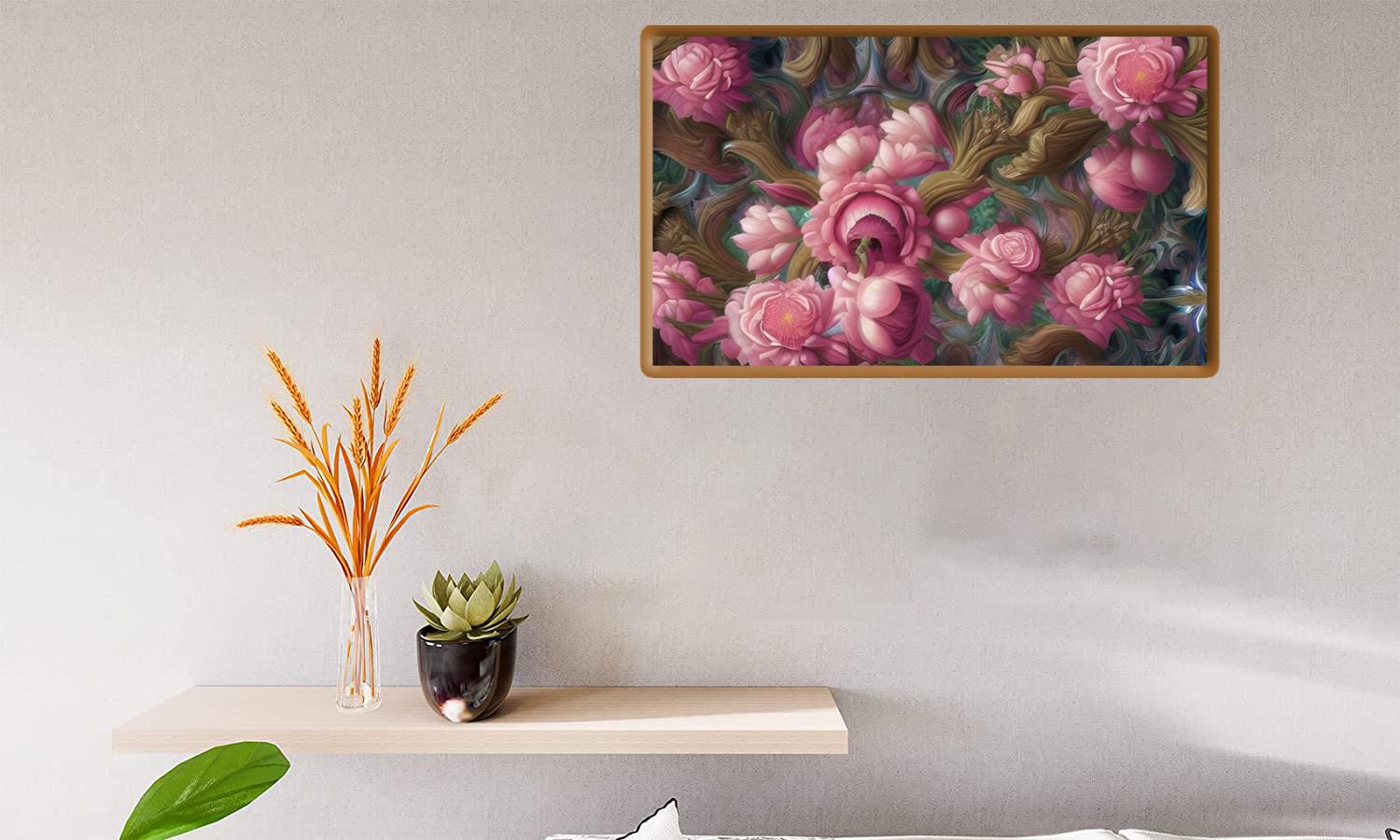 Alternative view of Floral Flow Pink Canvas Print Canvas, Poster