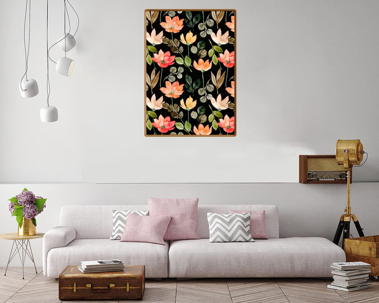 Flower Pattern Painting Canvas Print Canvas, Poster