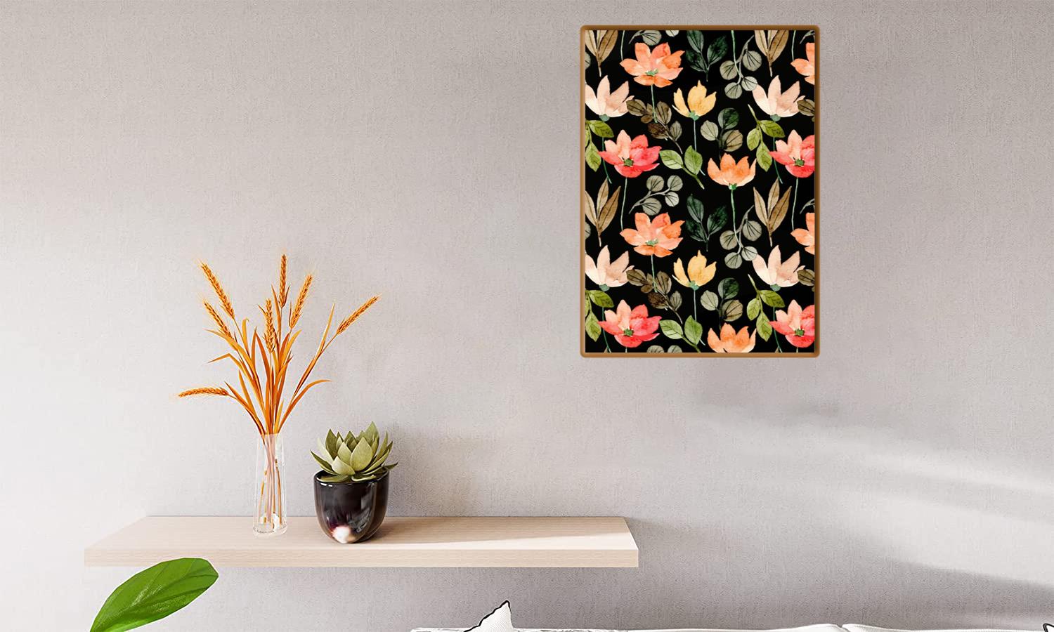 Alternative view of Flower Pattern Painting Canvas Print Canvas, Poster