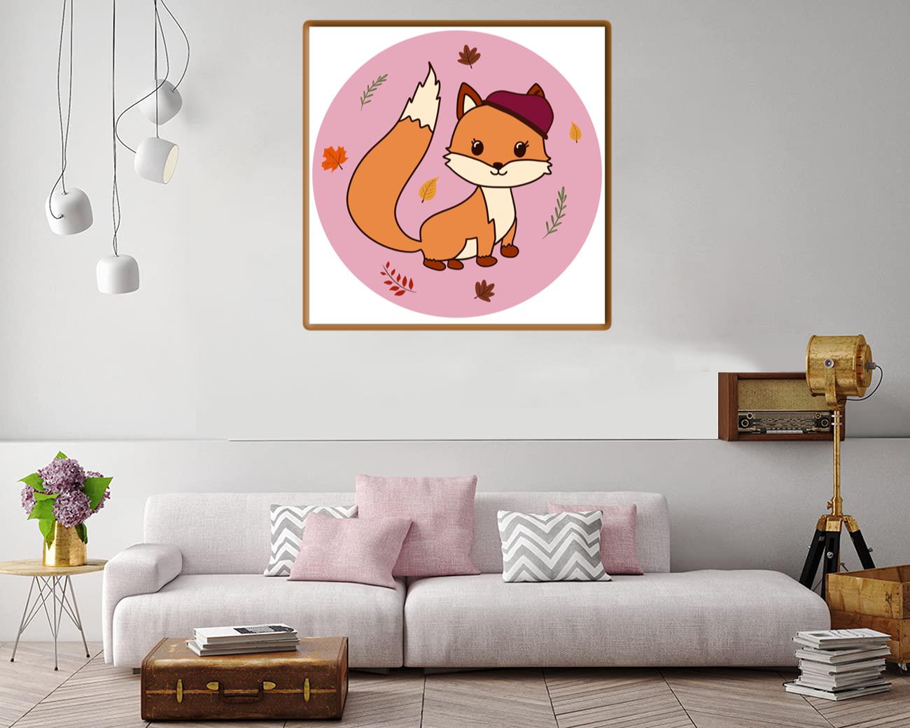 Fox In A Beret Canvas Print Canvas, Poster