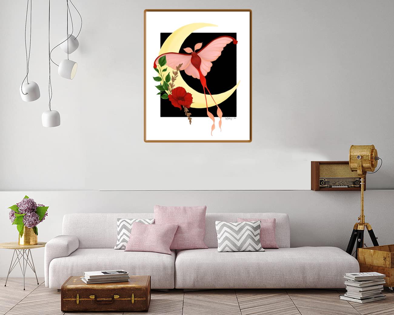 Lepidoptera Uterus Canvas Print Canvas, Poster