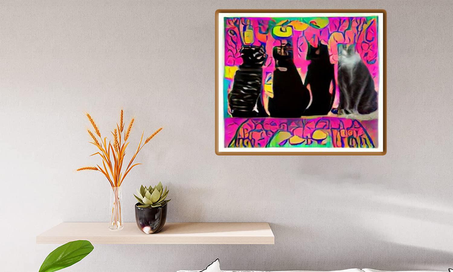 Alternative view of Psychedelic Kool Kats Canvas Print Canvas, Poster