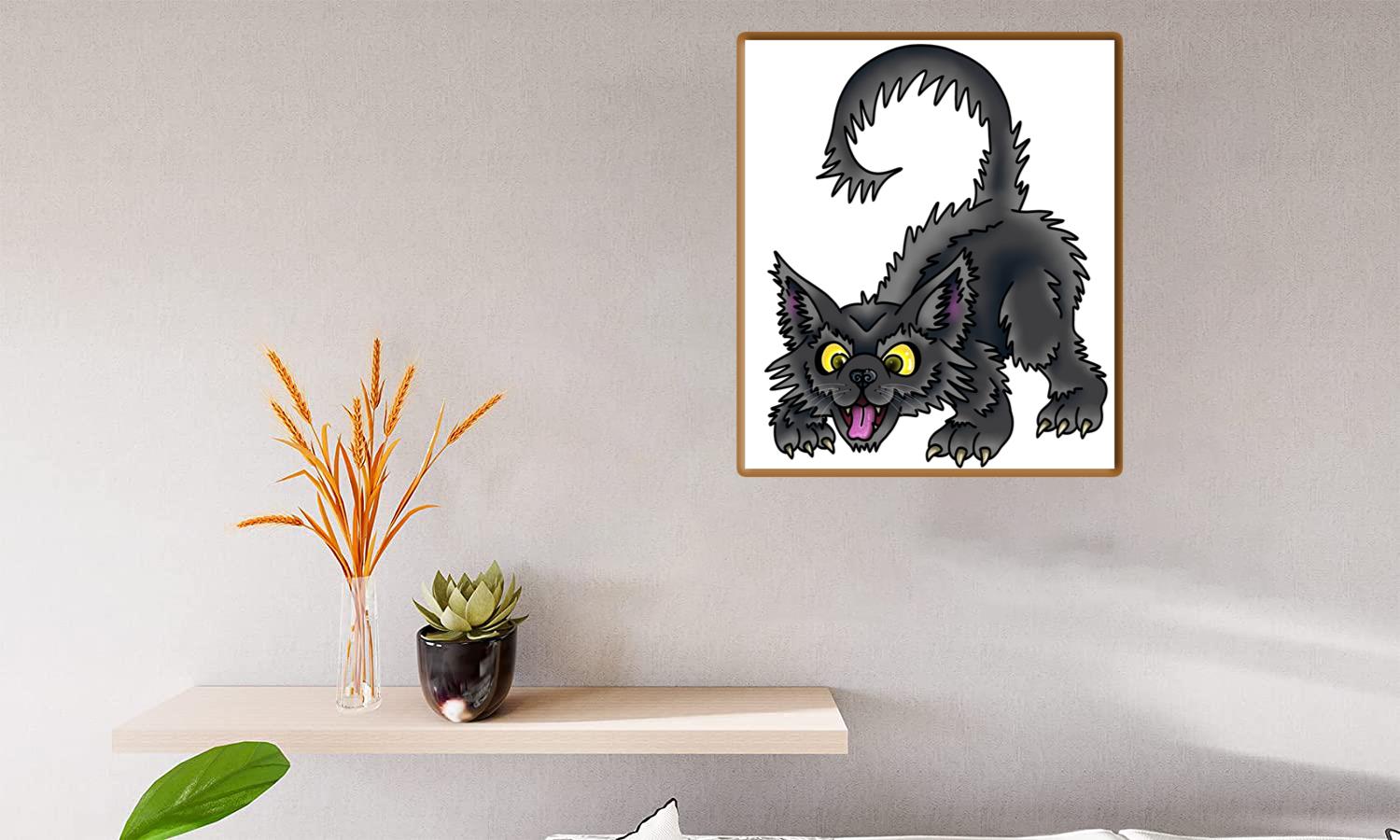 Alternative view of Scruffy Cat Canvas Print Canvas, Poster