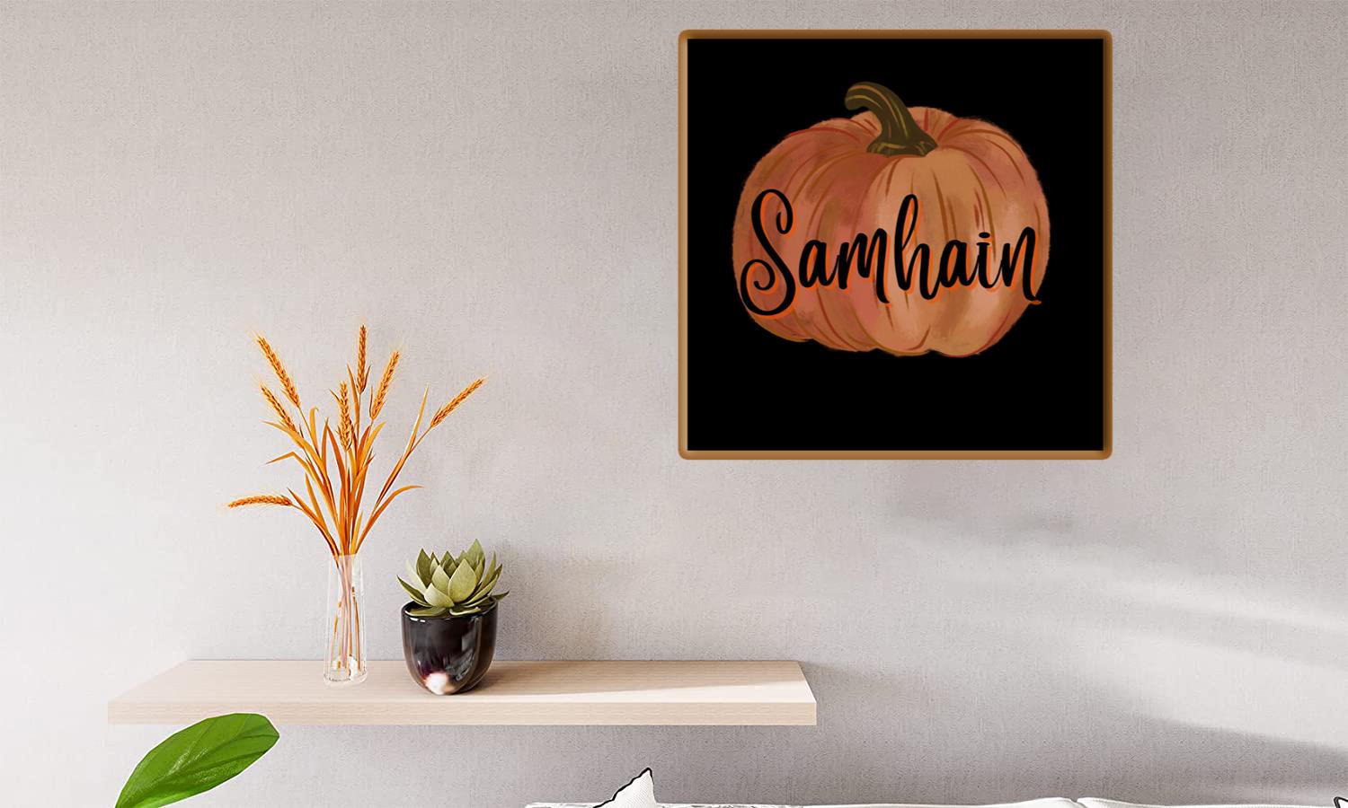 Alternative view of Simple Samhain Pumpkin Canvas Print Canvas, Poster