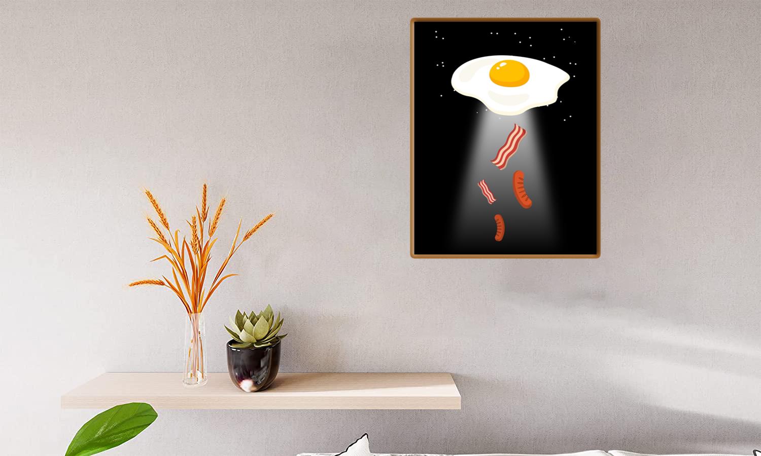 Alternative view of Space Bacon And Eggs Canvas Print Canvas, Poster