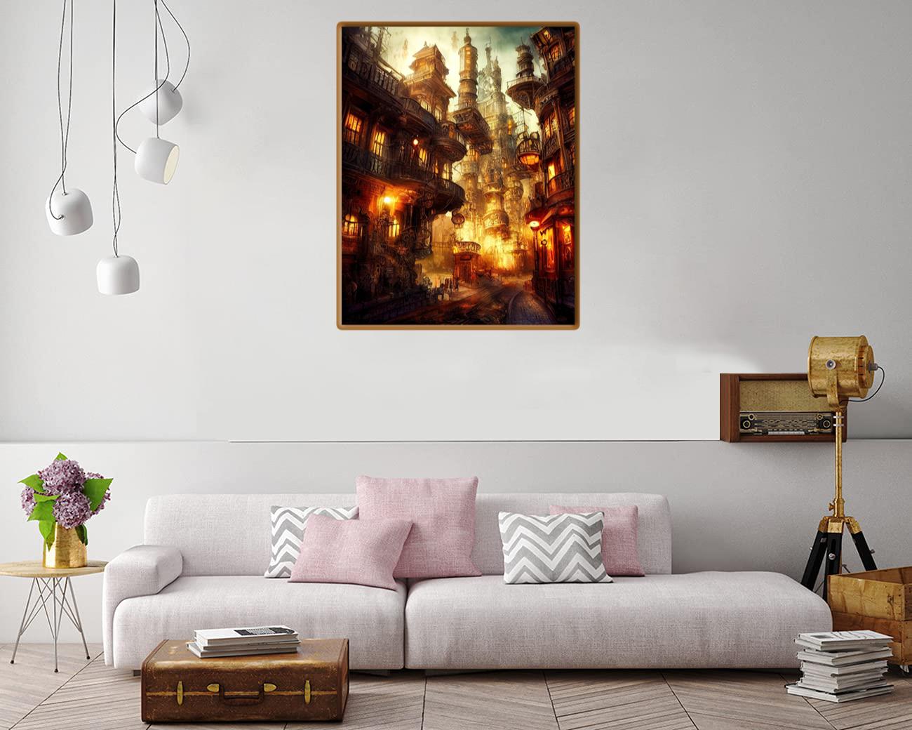 Steampunk Landscape 18 Canvas Print Canvas, Poster