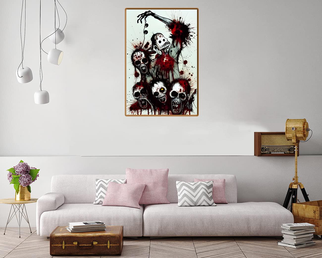 Zombie Bloodbath Canvas Print Canvas, Poster