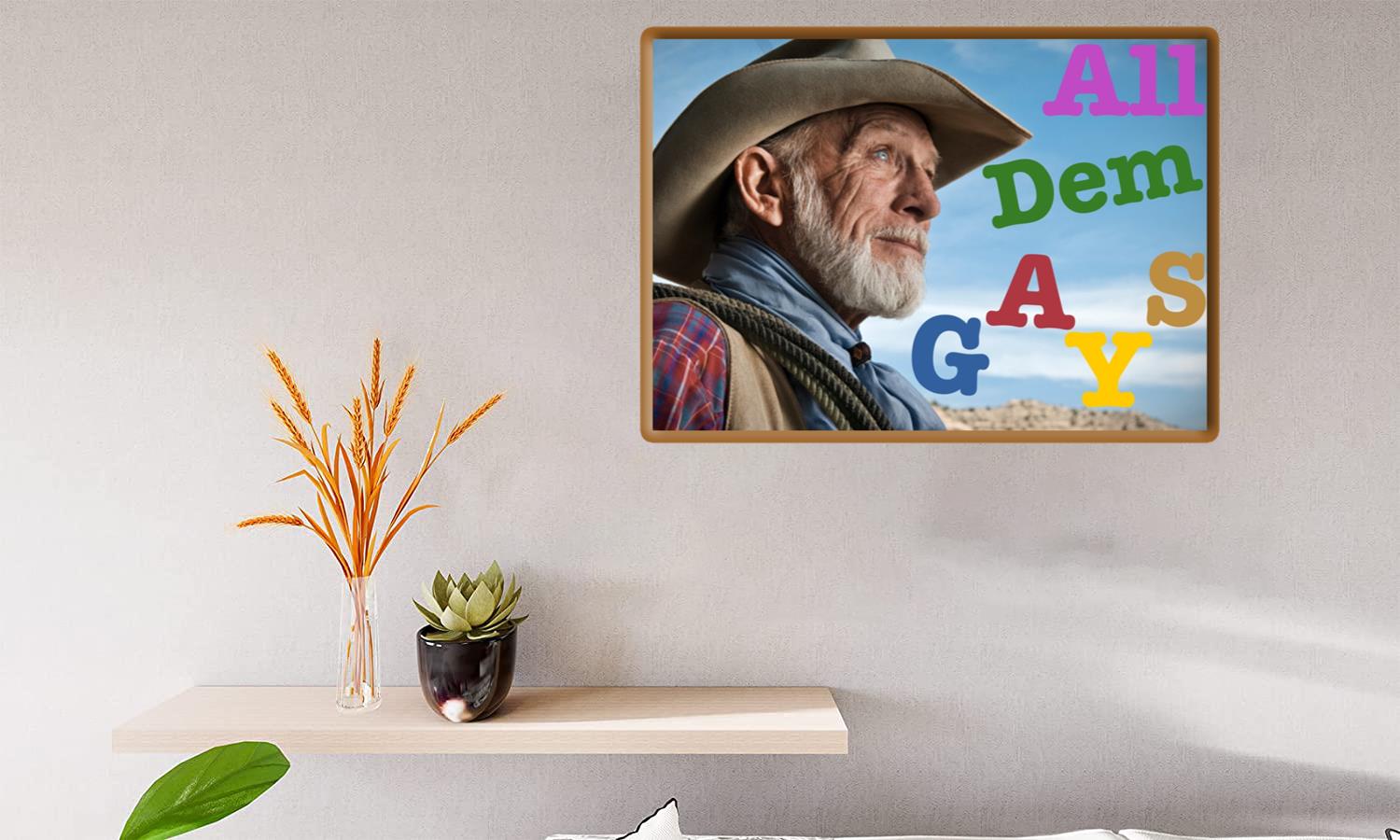 Alternative view of All Them Gays Canvas Print Canvas, Poster