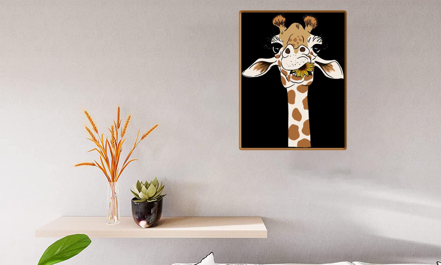 Alternative view of Giraffe With Sunflower Canvas Print Canvas, Poster