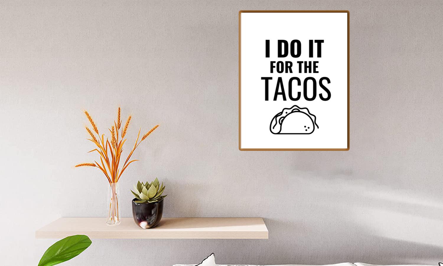 Alternative view of I Do It For The Tacos Canvas Print Canvas, Poster