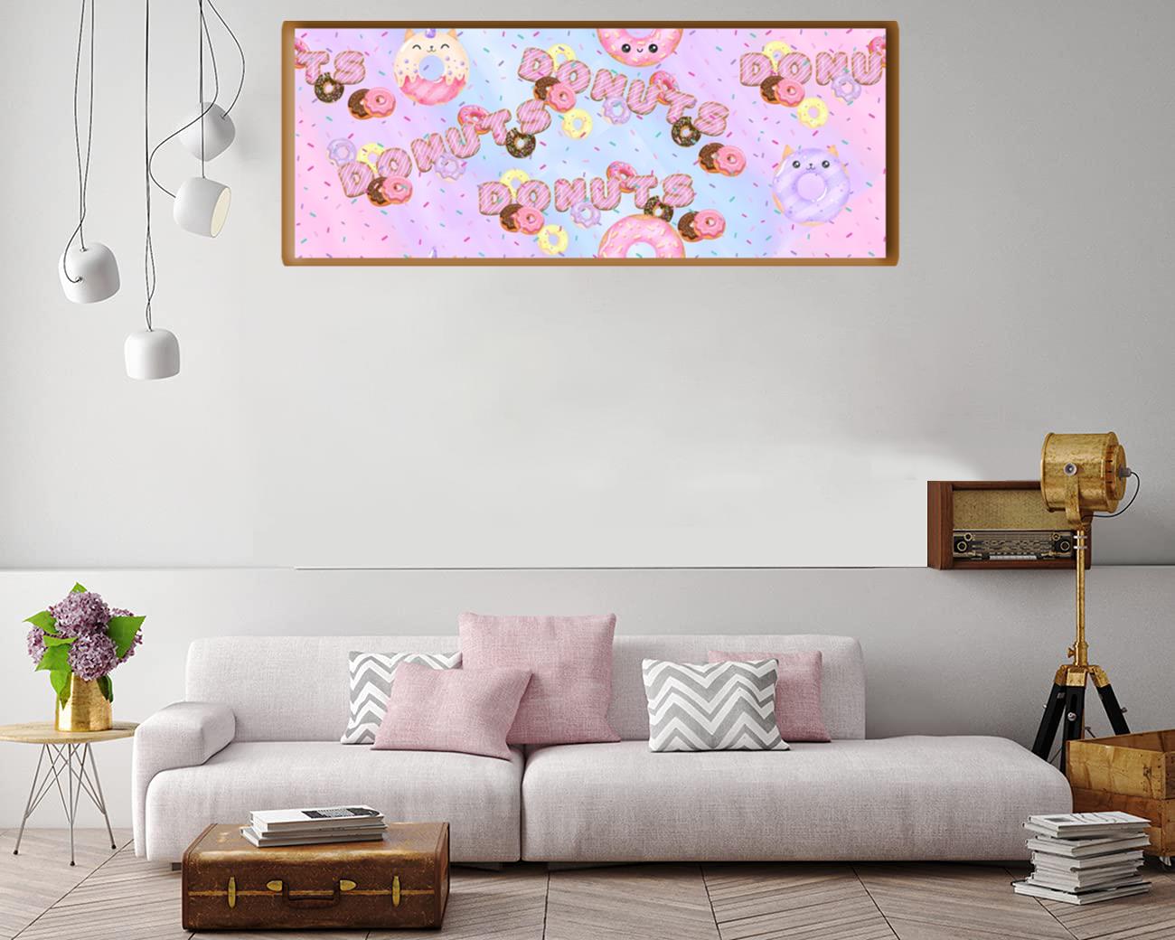 Kawaii Sprinkle Donuts Canvas Print Canvas, Poster