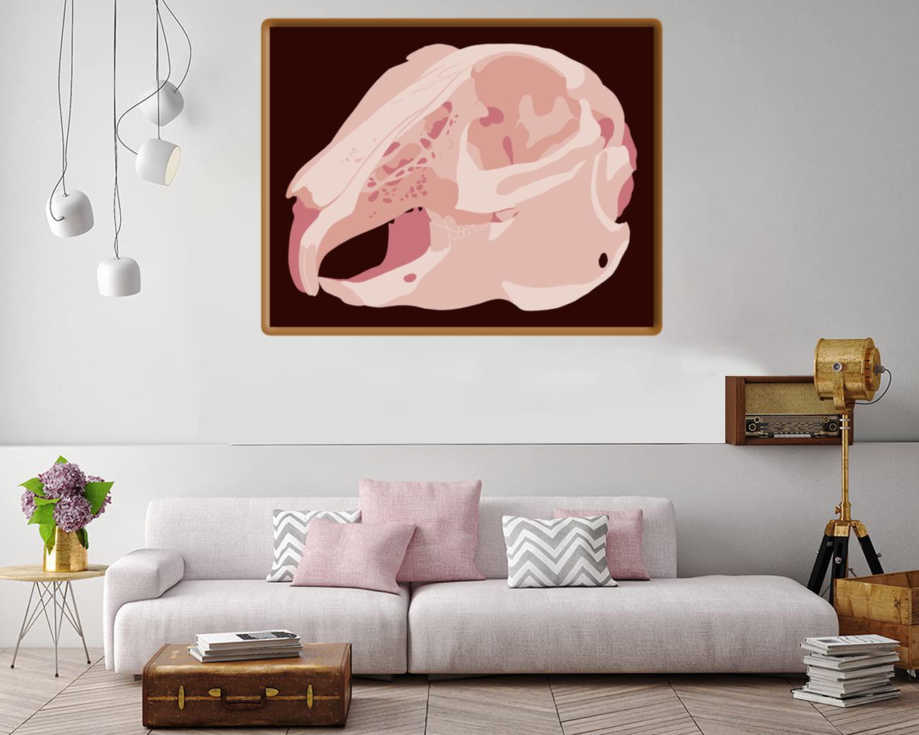 Rabbit Skull Canvas Print Canvas, Poster