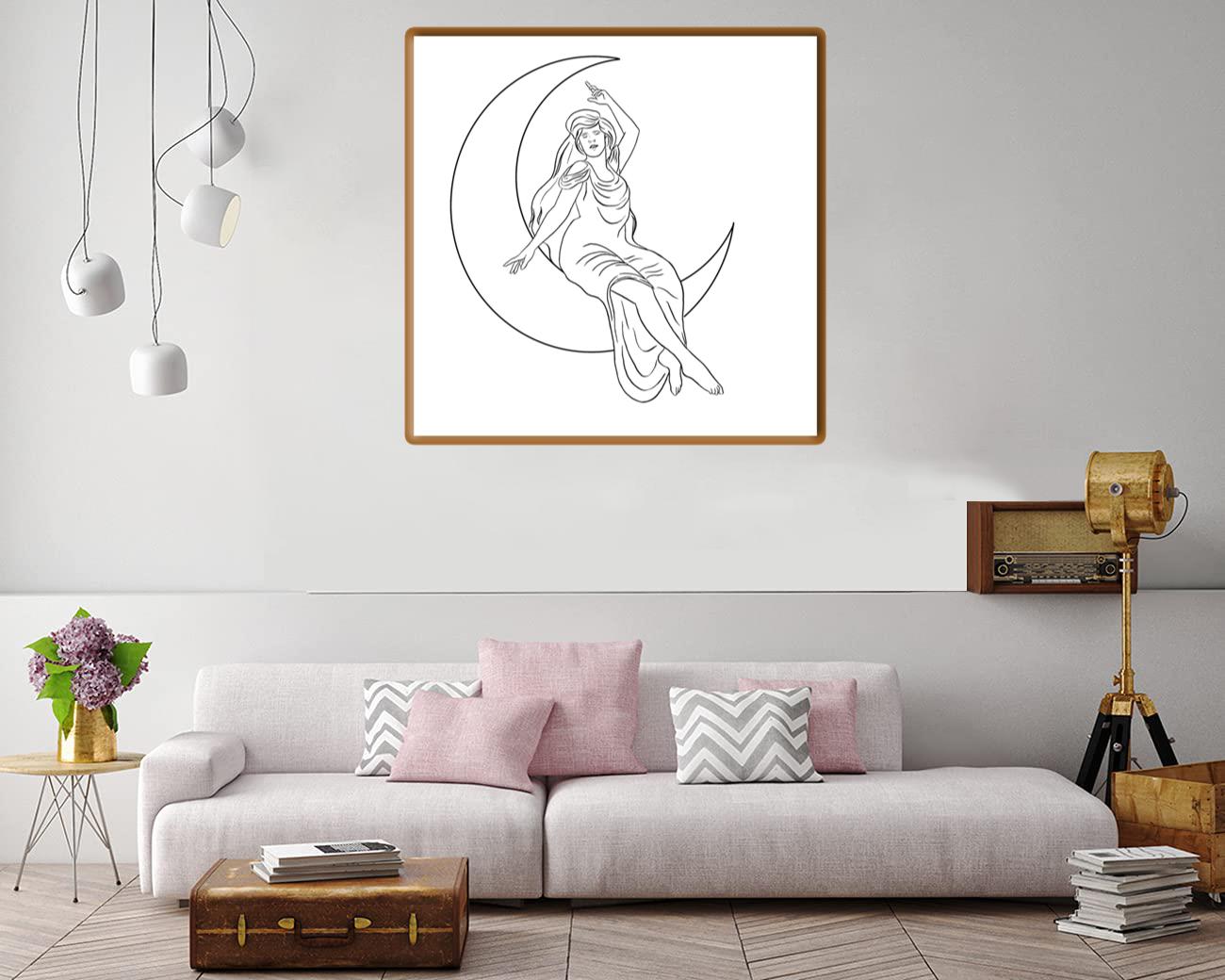 She Hangs The Moon Canvas Print Canvas, Poster