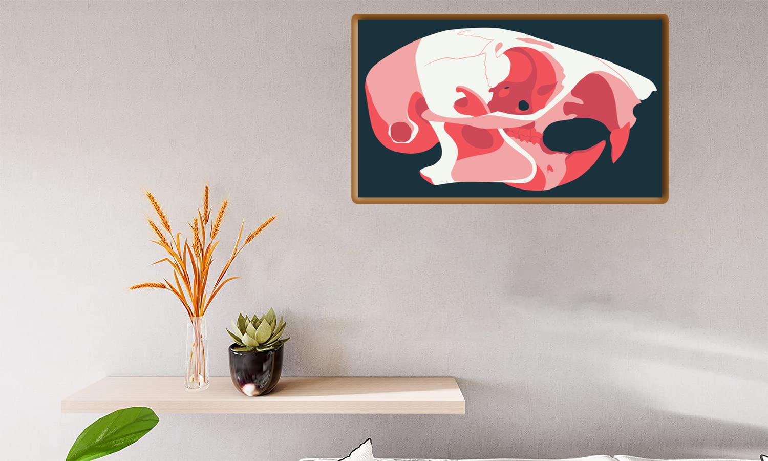Alternative view of Squirrel Skull Canvas Print Canvas, Poster
