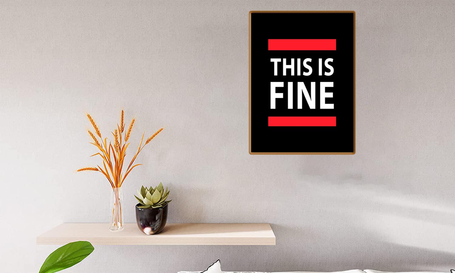 Alternative view of This Is Fine Canvas Print Canvas, Poster